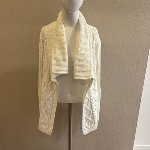 CAbi Cream Open Front Cardigan size medium